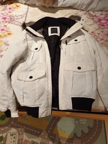 pull and bear white small jacket