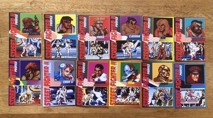 Vintage 1993 Street Fighter II Trading Cards
