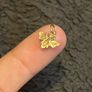 14k solid yellow gold (stamped) bee charm Image 2