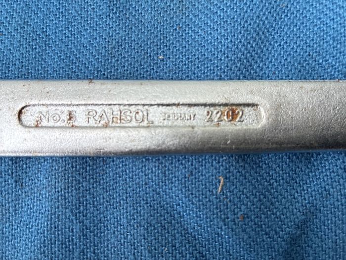 Vintage Rahsol No.5 2202 Metric 20mm X 22mm Open End Spanner Made In Germany