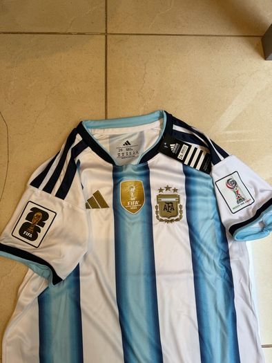 Argentina Home Football Kit Age 10-11 World Cup Jersey & Shorts BNWT