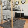 Sturdy Wooden & Metal Bunk Bed Image 2