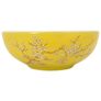 Countertop Basin White and Yellow Round 41x14 cm Ceramic Image 3