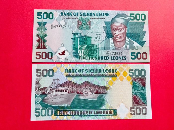 Sierra Leone  500 LEONES. 1995. Pick  23a   ( Uncirculated )