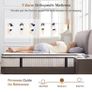 5FT King Size Mattress, 10.2 INCH King Memory Foam Sprung Mattress Medium Firm,Comfortable Sleep for Back Pain Relief and Heavy Sleeper Image 8