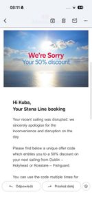 Stena Line ferry -50% voucher