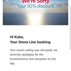 Stena Line ferry -50% voucher