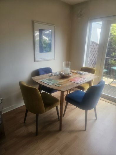 Wood Dining Table & 4 Chairs
