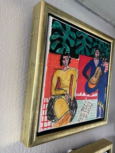 Original Matisse Inspired Artwork Framed  Original Art Contemporary Irish Art Floral Art