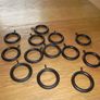 Black Wooden Curtain Rings with Eyes x 13 for Sale Image 2