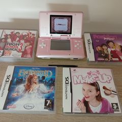 Original Nintendo Ds In Pink With Games Working With Faults