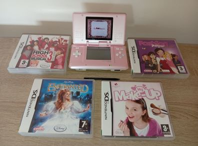 Original Nintendo Ds In Pink With Games Working With Faults