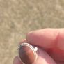 Mid Century Large Oval Cabochon Agate Sterling Silver Ring Image 10