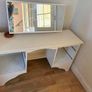 White Vanity Desk & Mirror Image 2