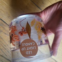 LED light up candle spiced pumpkin NEW
