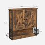 _Bathroom Cabinet, Bathroom Cabinet, Wall Cabinet, Storage Cabinet, with 2 Doors, Adjustable Shelves, with Hair Dryer Holder, Industrial Design, Vintage Brown/Black Image 5