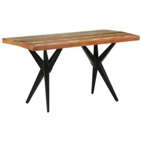 Dining Table 140x70x76 cm Solid Reclaimed Wood