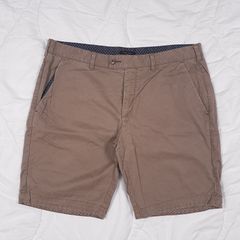 Ted Baker Brown Khaki Beige Summer Casual Smart Chino Shorts Mens 38R