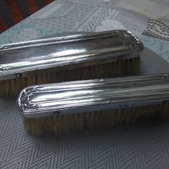Two Silver Plated Clothes Brushes