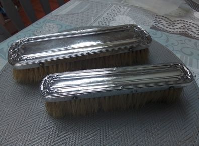 Two Silver Plated Clothes Brushes