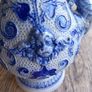 Antique 1880s Westerwald salt glazed German pottery, vase, no damage, post 15e Image 3