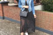 Black Chiffon Midi Dress
