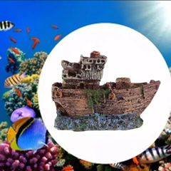 Fish tank ornament small ship