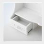 Elegant White Dressing Table 3 Oval Mirror with 7 Drawers Image 2
