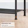 Bedside Table Set of 2 with Charging Station, Nightstand with Fabric Drawer, Small Side Table with Open Storage Shelf, Bedside Cabinets for Living Room, Bedroom, Small Space Black Image 8
