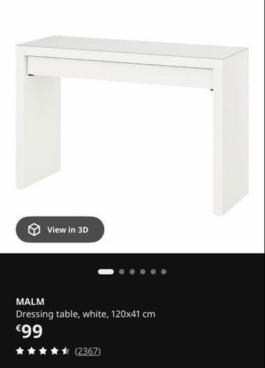 MALM dressing table - please read