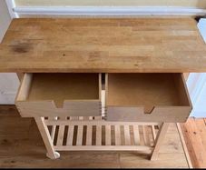 Solid wood kitchen trolley