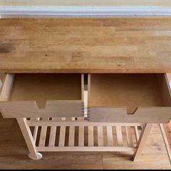 Solid wood kitchen trolley