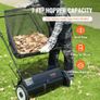 Push Lawn Sweeper, 26-inch Leaf & Grass Collector, Strong Rubber Wheels & Heavy Duty Thickened Steel, Durable to Use with Large Capacity 7 cu. ft. Mesh Collection Hopper Bag Image 5