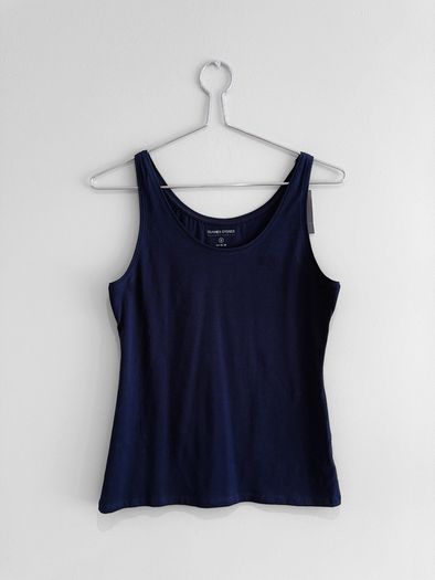 New Dunnes Stores Navy Stretch Vest Top