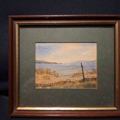 R.Moore signed Original Minature Watercolour Painting
