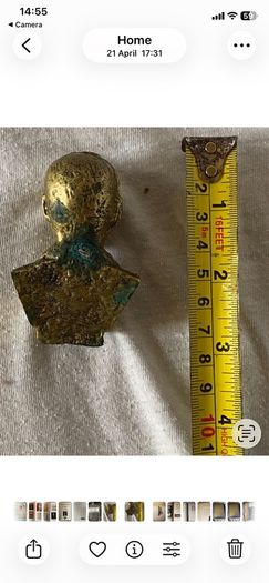 Vintage brass bust  of Eamon de Valera, 1882 - 1975, an Irish president and political leader