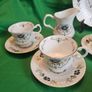 Vintage Royal Tara Blue Corn Flower / Blue Cornflower Tea Set | Fine Irish Bone China with Gold Trim Image 6