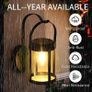 Solar Outdoor Security Wall Lanterns , Modern Garden Wall Light Lantern, Solar Powered Security Lights Outdoor Waterproof LED Hanging Solar Lamp for Pathway, Yard, Patio Image 3