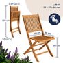 Folding 4+1 Wooden Garden Furniture Set FSC Certified Acacia Wood Image 2
