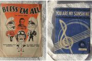 BLESS 'EM ALL (The Service Song) &amp; YOU ARE MY SUNSHINE - two vintage songsheets (both published &amp; dated 1940)