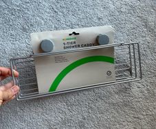 1-tier shower caddy with suction fix