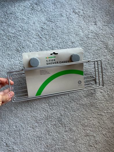 1-tier shower caddy with suction fix