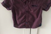 Next burgundy &amp; navy shirt sleeved shirt