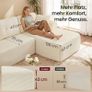 Corner Sofa No Assembly Required Modular Sofa 244cm Wide Vacuum Packed Sofa Bed Image 4