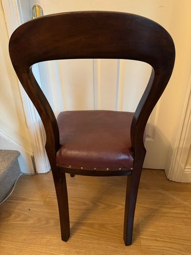 Pair of Antique Victorian Mahogany Balloon Back Chairs