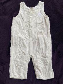 French designer Taille 0 74cm christening all in one dungarees