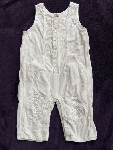 French designer Taille 0 74cm christening all in one dungarees