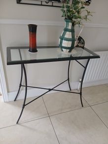 Hall tables with glass top