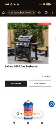Sahara Gas BBQ 3 burner S355