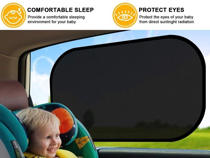 Car Sun Shade for Baby with Suction, Car Sun Shades for Kids UV Rays/Sunlight Protection